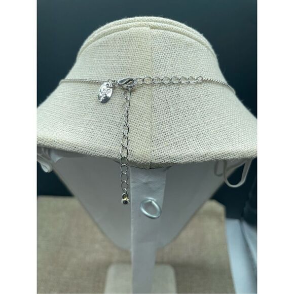 Lia Sophia Chatterbox Necklace Adjustable Silver Tone - Picture 2 of 7